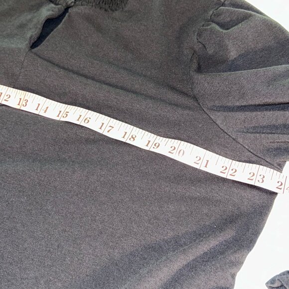 J. Jill Smocked Neck Blouse size XL Black - Picture 7 of 8